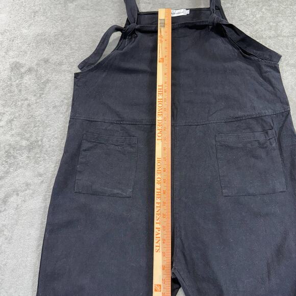 Aedvoouer Romper Jumpsuit Overalls Loose Fit Womens XL Black Lagenlook Pockets - Picture 5 of 8